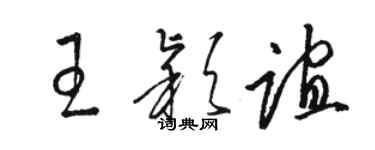 駱恆光王穎誼草書個性簽名怎么寫