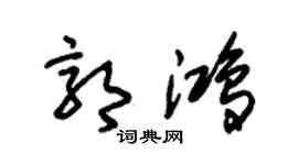 朱錫榮郭鴻草書個性簽名怎么寫