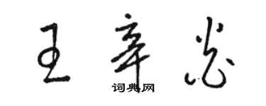 駱恆光王辛炎草書個性簽名怎么寫