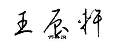 梁錦英王辰軒草書個性簽名怎么寫