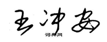 朱錫榮王沖安草書個性簽名怎么寫