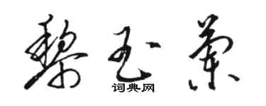 駱恆光黎玉蘭草書個性簽名怎么寫