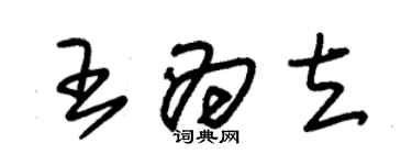 朱錫榮王為立草書個性簽名怎么寫