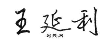 駱恆光王延利行書個性簽名怎么寫