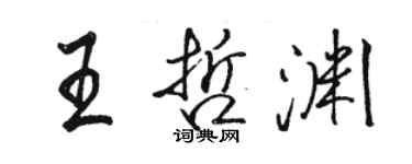 駱恆光王哲淵行書個性簽名怎么寫