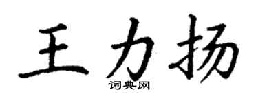 丁謙王力揚楷書個性簽名怎么寫