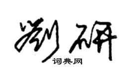 朱錫榮劉研草書個性簽名怎么寫