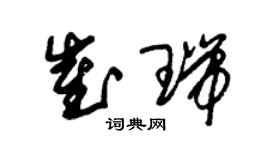 朱錫榮崔瑞草書個性簽名怎么寫