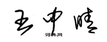 朱錫榮王中晴草書個性簽名怎么寫
