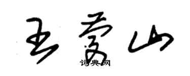 朱錫榮王慶山草書個性簽名怎么寫