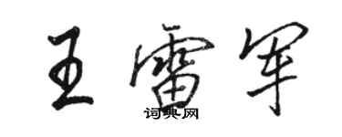 駱恆光王雷軍行書個性簽名怎么寫
