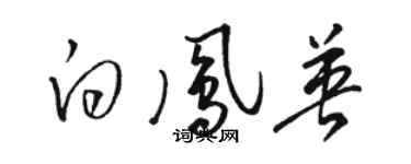 駱恆光白鳳英草書個性簽名怎么寫