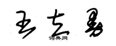 朱錫榮王立曼草書個性簽名怎么寫