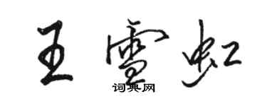 駱恆光王雪虹行書個性簽名怎么寫