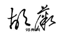 駱恆光胡薇草書個性簽名怎么寫