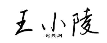 王正良王小陵行書個性簽名怎么寫