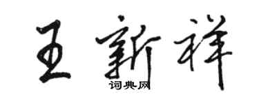 駱恆光王新祥行書個性簽名怎么寫