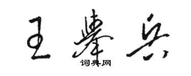 駱恆光王舉兵草書個性簽名怎么寫