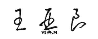 駱恆光王亞良草書個性簽名怎么寫