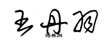 朱錫榮王丹羽草書個性簽名怎么寫