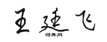 駱恆光王廷飛行書個性簽名怎么寫