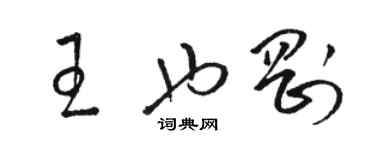 駱恆光王也剛草書個性簽名怎么寫