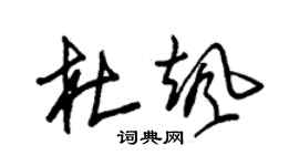 朱錫榮杜颯草書個性簽名怎么寫