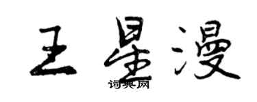 曾慶福王星漫行書個性簽名怎么寫