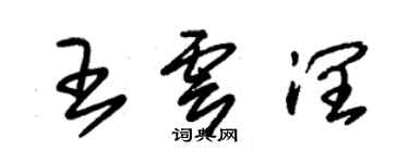 朱錫榮王雲潤草書個性簽名怎么寫