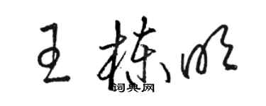 駱恆光王棟明草書個性簽名怎么寫