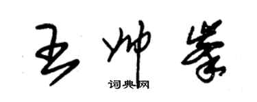 朱錫榮王帥峰草書個性簽名怎么寫