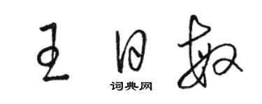駱恆光王日敏草書個性簽名怎么寫