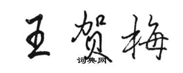 駱恆光王賀梅行書個性簽名怎么寫