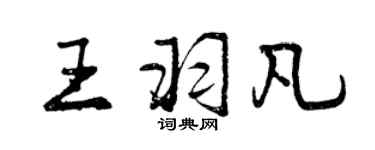 曾慶福王羽凡行書個性簽名怎么寫