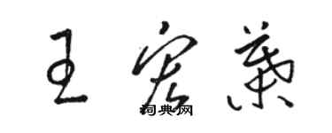 駱恆光王宏葉草書個性簽名怎么寫