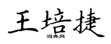 丁謙王培捷楷書個性簽名怎么寫