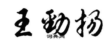 胡問遂王勁揚行書個性簽名怎么寫