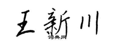 王正良王新川行書個性簽名怎么寫