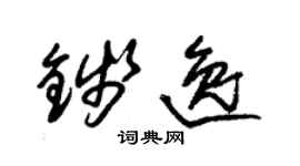 朱錫榮錢逸草書個性簽名怎么寫