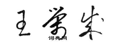 駱恆光王榮成草書個性簽名怎么寫