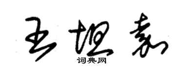 朱錫榮王坦嘉草書個性簽名怎么寫