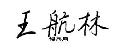 王正良王航林行書個性簽名怎么寫