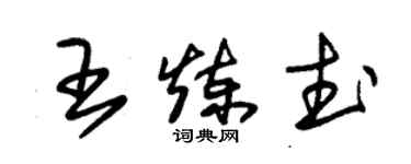 朱錫榮王煉武草書個性簽名怎么寫