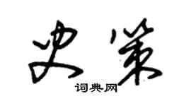 朱錫榮史策草書個性簽名怎么寫