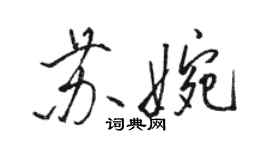 駱恆光蘇婉行書個性簽名怎么寫