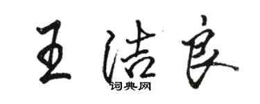 駱恆光王潔良行書個性簽名怎么寫
