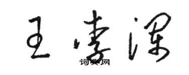 駱恆光王李瀾草書個性簽名怎么寫