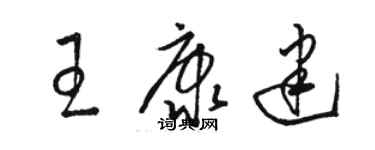 駱恆光王康建草書個性簽名怎么寫