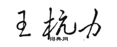 駱恆光王杭力草書個性簽名怎么寫