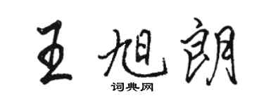 駱恆光王旭朗行書個性簽名怎么寫